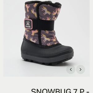 Kamik Kids' Snowbug Boots with Unicorn Pattern